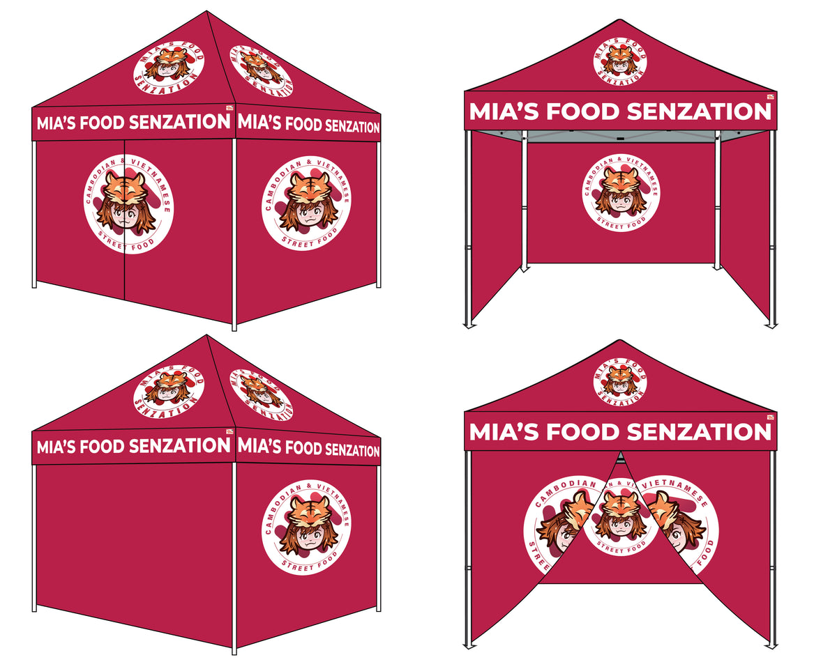 10x10 Custom Canopy for Mia's Food Senzation