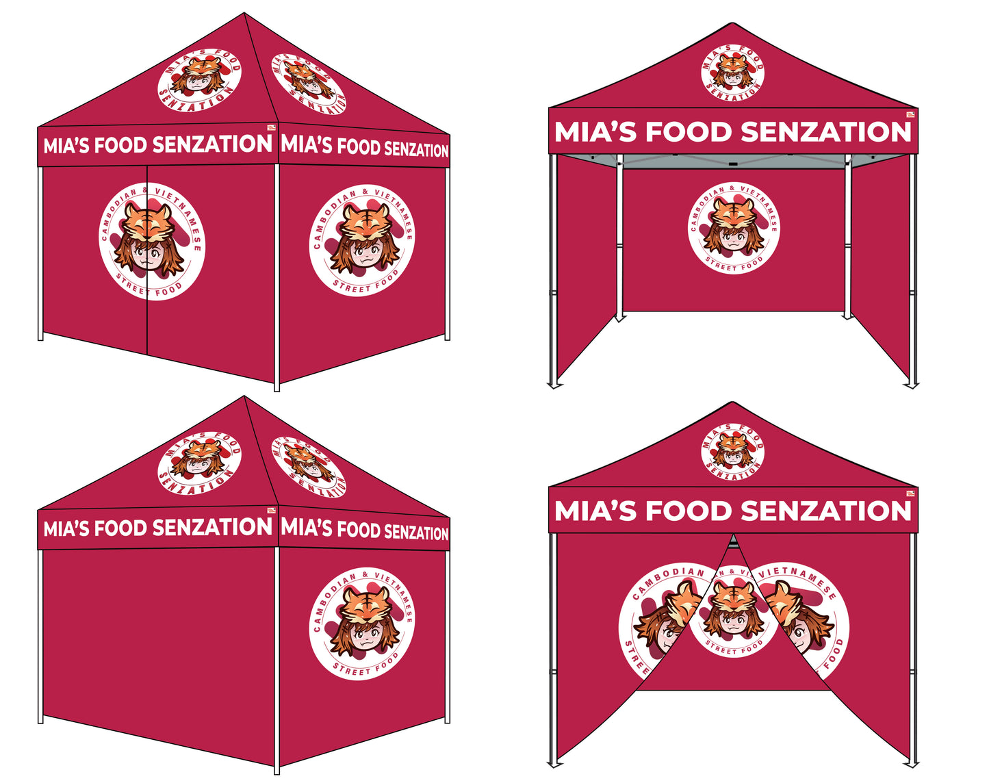 10x10 Custom Canopy for Mia's Food Senzation