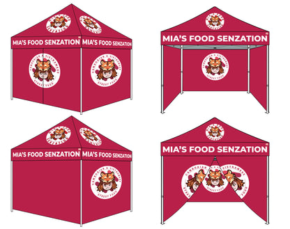 10x10 Custom Canopy for Mia's Food Senzation