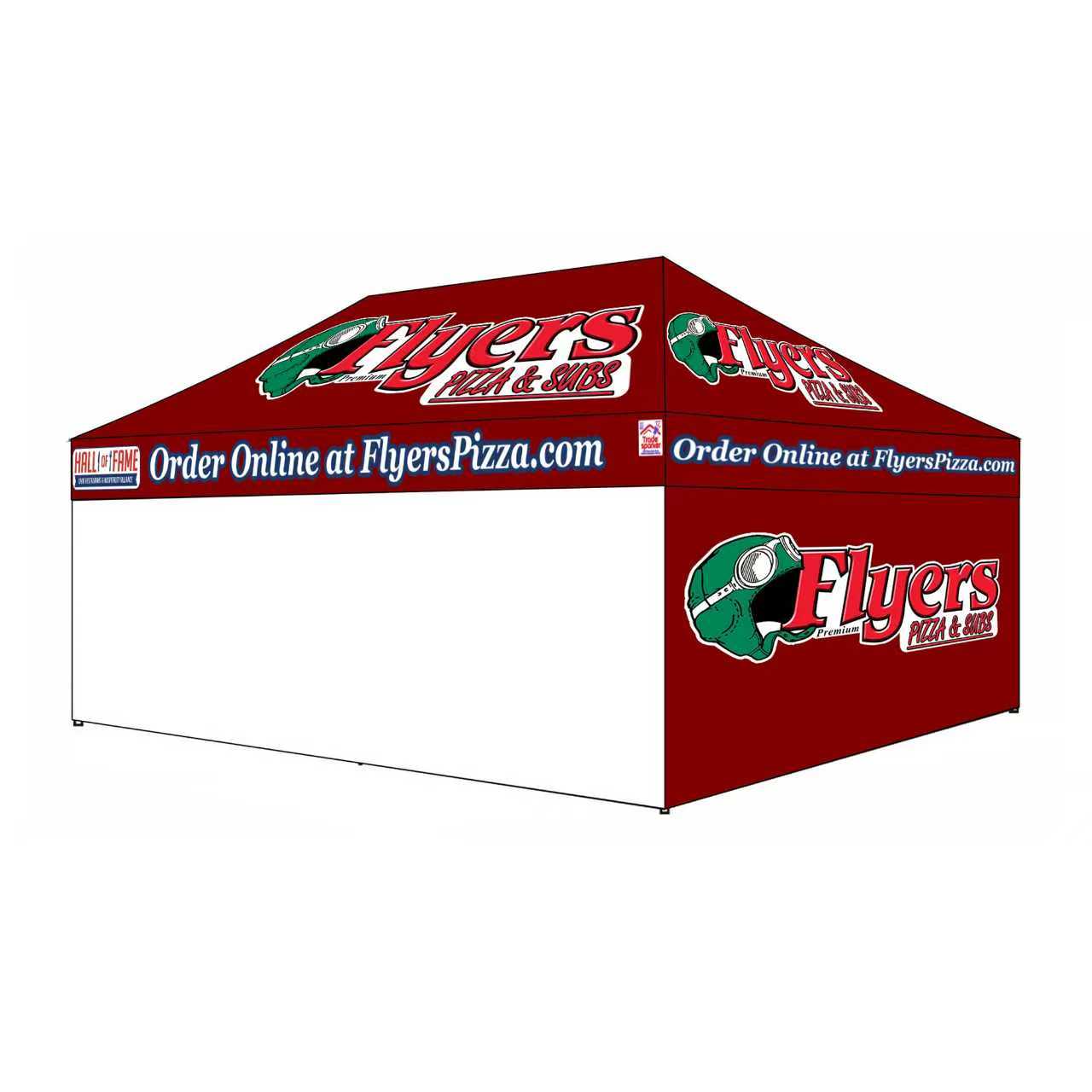 Classic Ultra 10x20 Custom Canopy Tent with Logo Personalized 3 Sidewalls & Top - 2set,bonus 4 lighting systems & 2 plain replacement tops