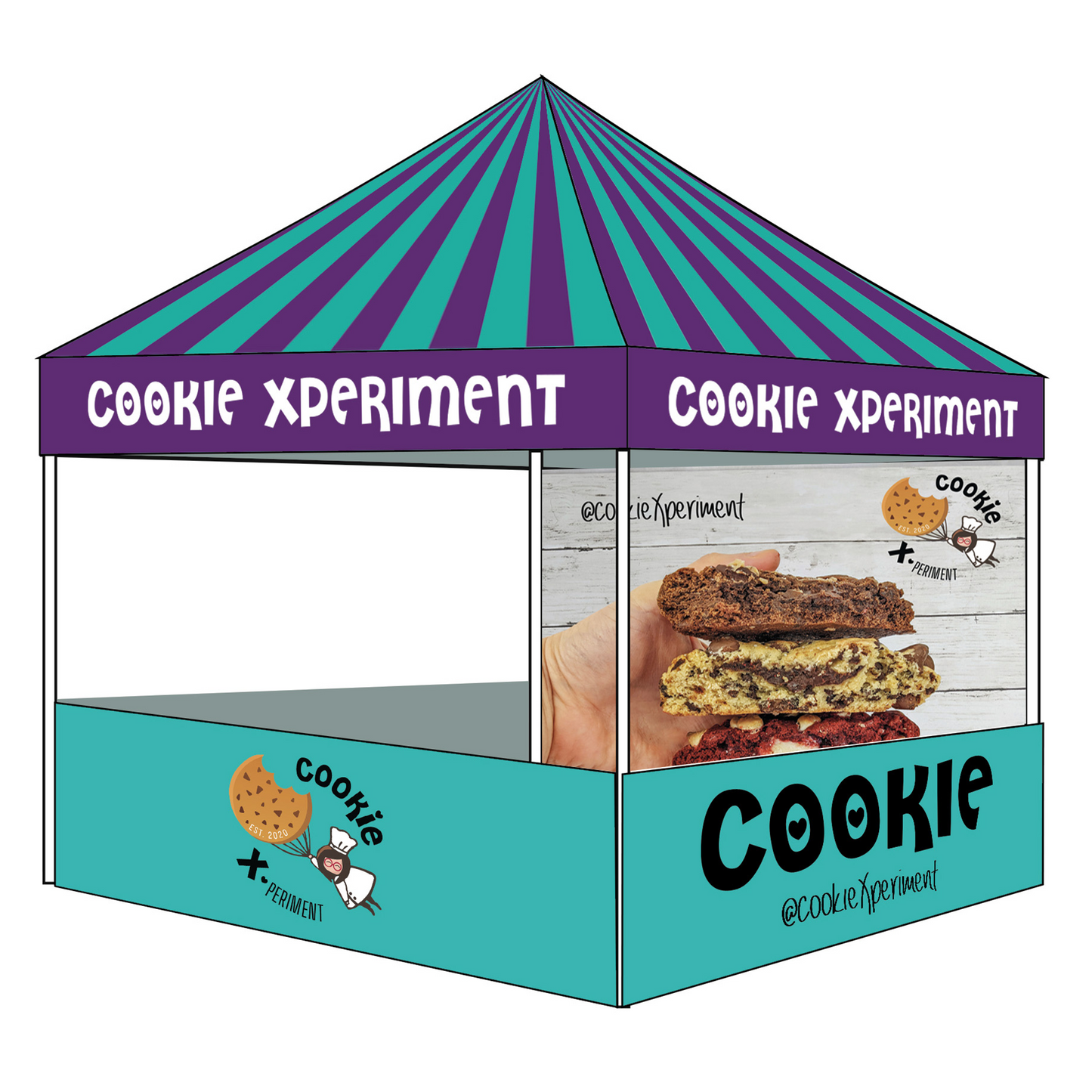 Personalized Pop Up Custom Canopy Tent Trade Show Ultra One Sidewall & 3Half walls Outdoor Events Business