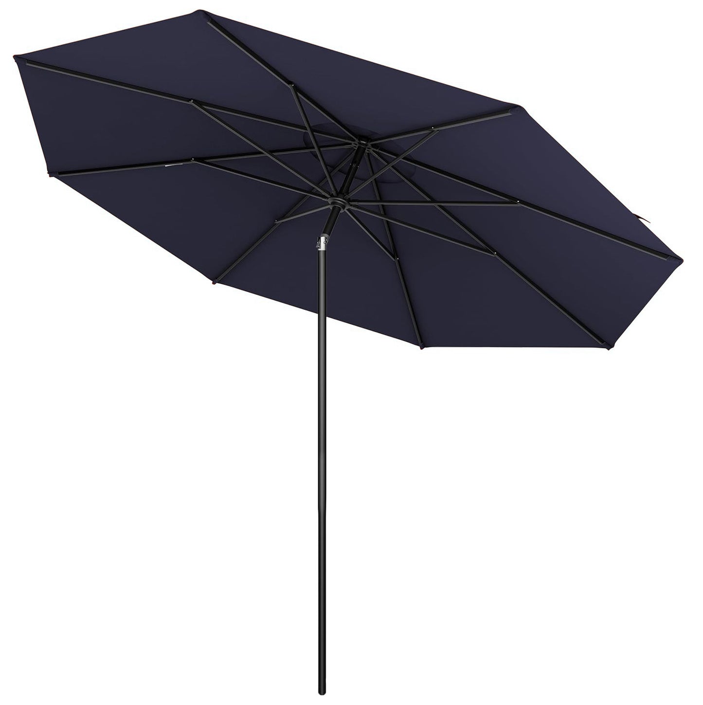 Market Patio Umbrella，10-Yr Fade-Free & 4 Hurricane-Proof with GravityLock™ Pull-Down | 3Tiers,8-Rib Commercial-Grade Aluminum Frame