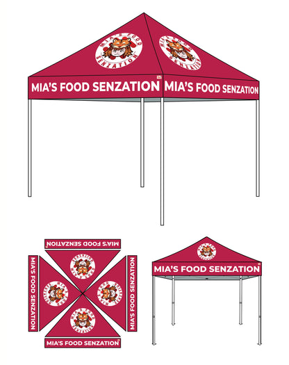10x10 Custom Canopy for Mia's Food Senzation